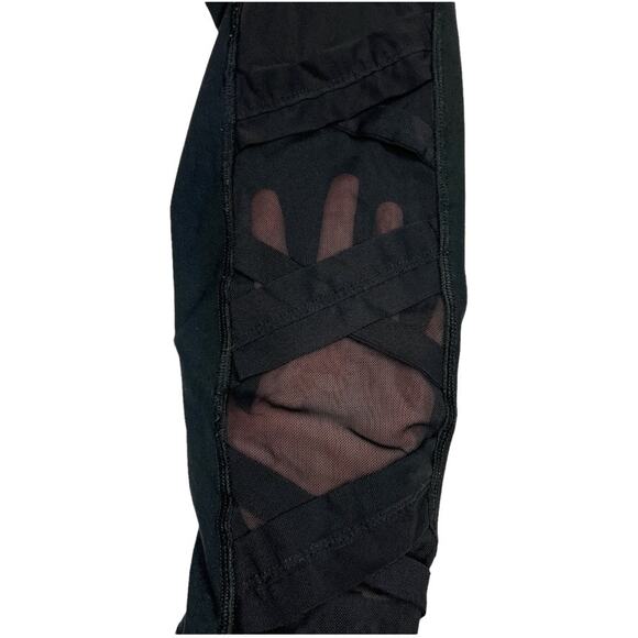 RBX Leggings Solid Black Pull On Mesh Inset Stretch Activewear‎ Women's Small - Picture 8 of 10